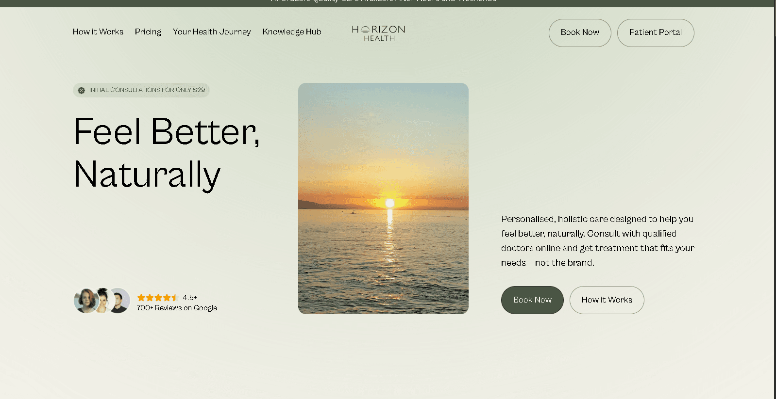 Horizon Clinic Healthcare Website